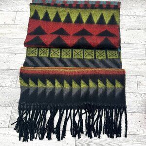 100% Cashmere Made in Scotland 11.5" x 63" Scarf (Blue Red, Black, Purple)